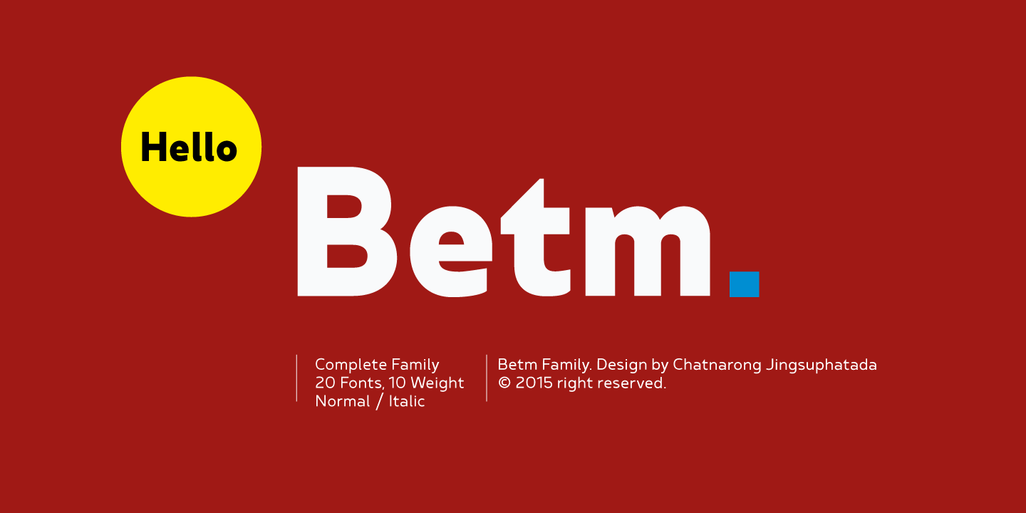 Пример шрифта Betm #1